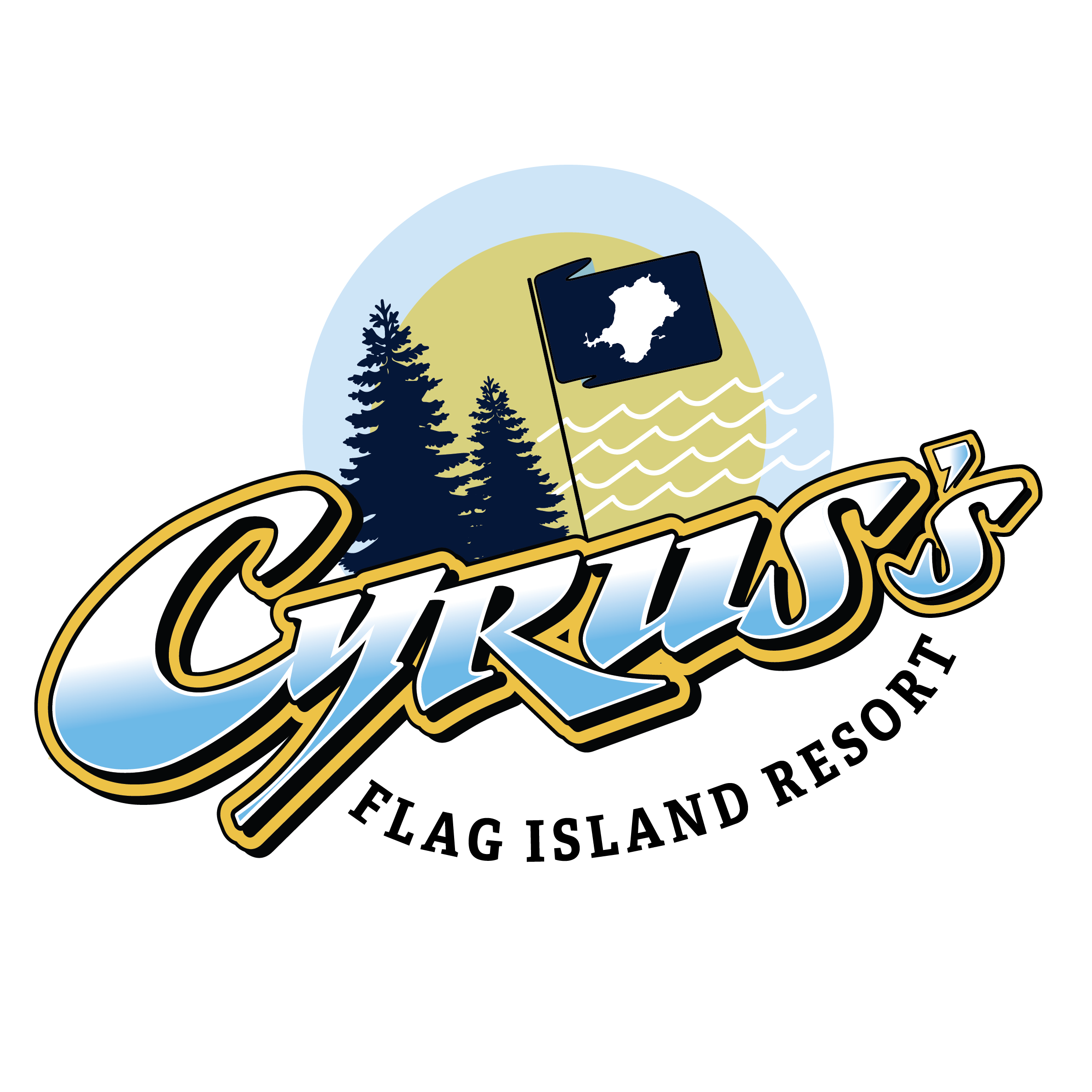 Cyrus Flag Island Logo